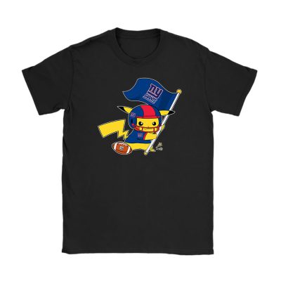 Pikachu X Flag Team X New York Giants Team X Nfl X American Football Unisex T-Shirt TBT1412