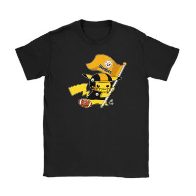 Pikachu X Flag Team X Pittsburgh Steelers Team X Nfl X American Football Unisex T-Shirt TBT1410