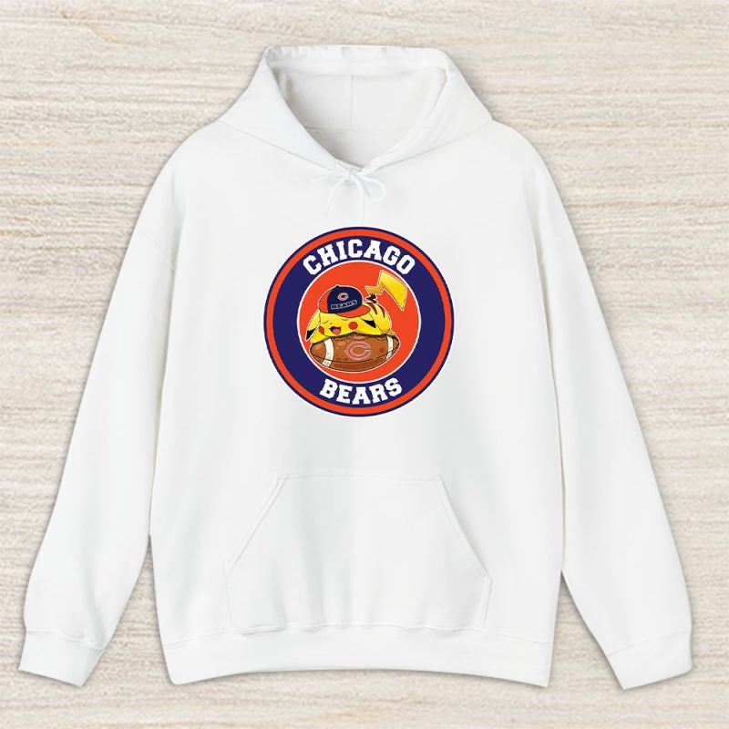 Pikachu X Sleeping X Chicago Bears Team X NFL X American Football Unisex Hoodie TBH1433