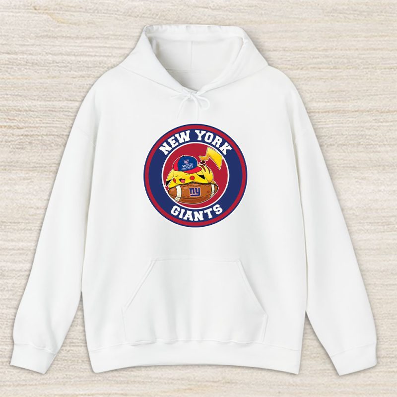 Pikachu X Sleeping X New York Giants Team X NFL X American Football Unisex Hoodie TBH1432