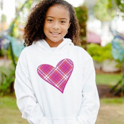 Pink Heart Buffalo Plaid Unisex Hoodie JSH1062