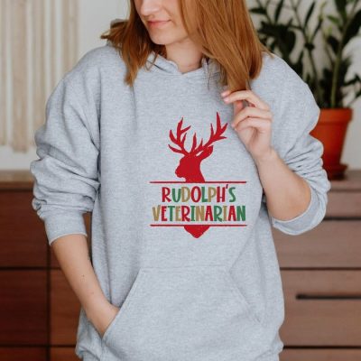 Rudolph's Veterinarian Multi Color Christmas Unisex Hoodie JSH1308