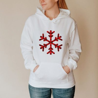 Snowflake Buffalo Plaid Unisex Hoodie JSH1265