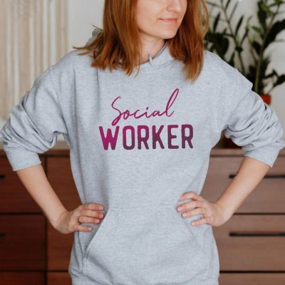 Social Worker Gradient Heart Unisex Hoodie JSH1365