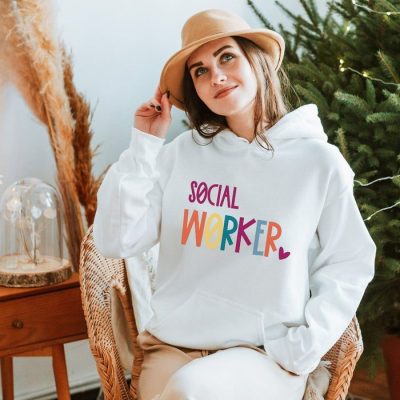 Social Worker Retro Heart Unisex Hoodie JSH1366
