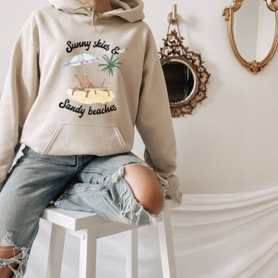 Sunny Skies And Sandy Beaches Unisex Hoodie JSH1533