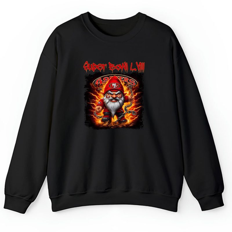 Superbowl LVIII 2024 San Francisco 49ers Fire Unisex Sweatshirt For Fan TBS1241