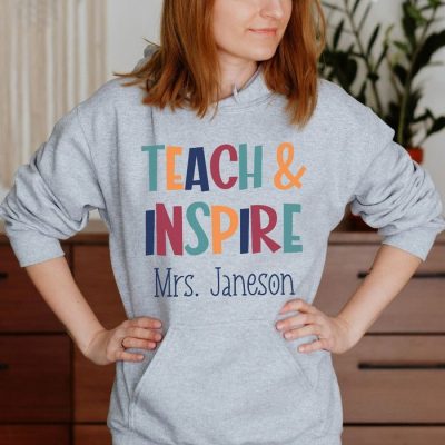 Teach & Inspire Customized Unisex Hoodie JSH1427