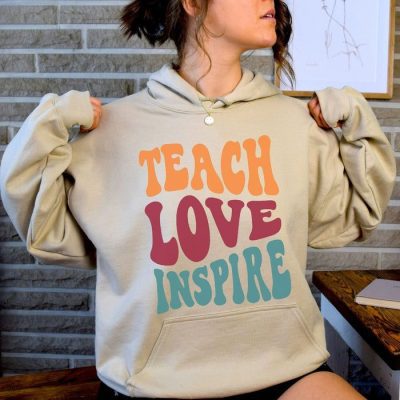 Teach Love Inspire Retro Unisex Hoodie JSH1425