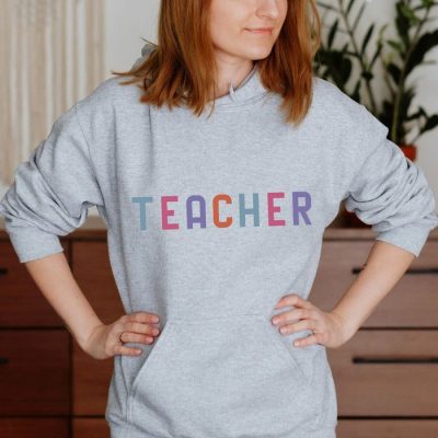 Teacher Color Block Unisex Hoodie JSH1402