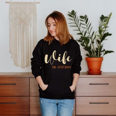 Wife Hubs Est. Date Customized Unisex Hoodie JSH1466