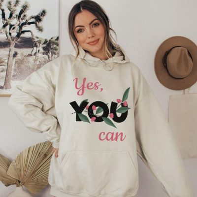 You Can Floral Unisex Hoodie JSH1344