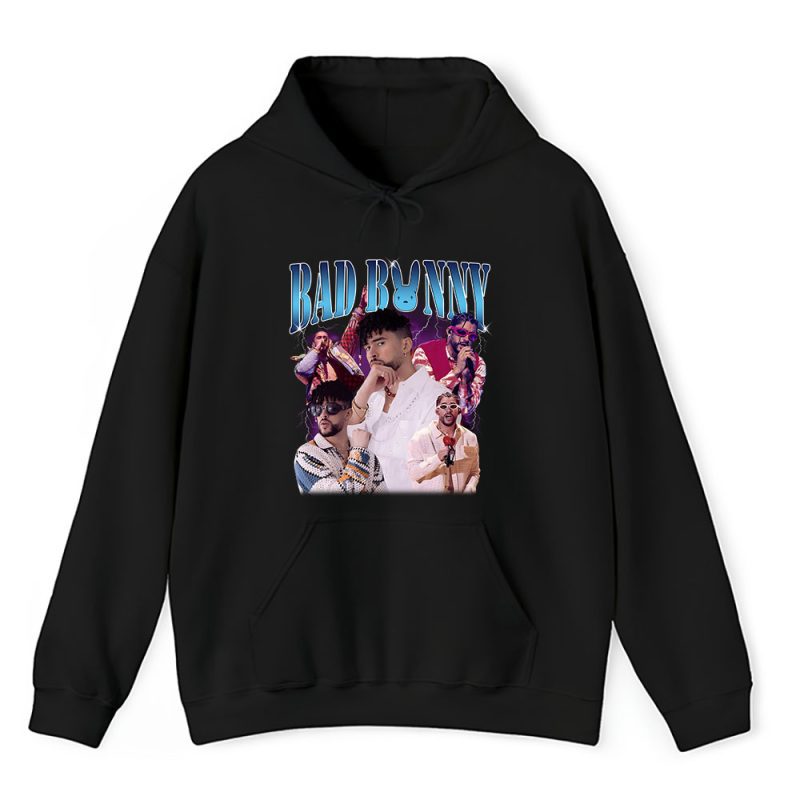 Bad Bunny Concert Bb Bunny Black Unisex Hoodie TAH1415