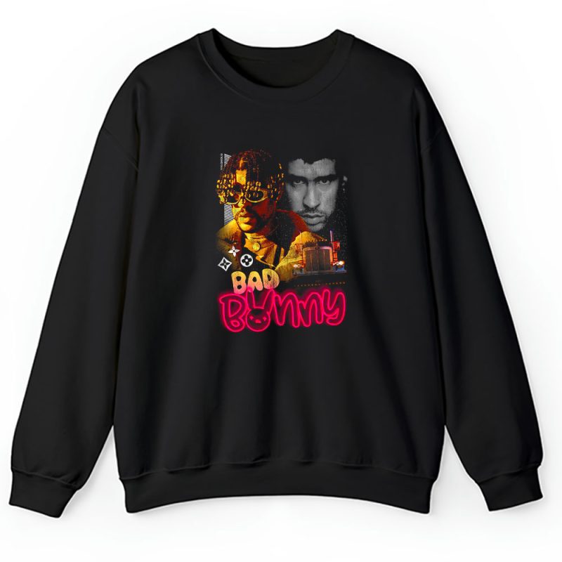 Bad Bunny Most Wanted Tour Bb Black Unisex Sweatshirt TAS1240