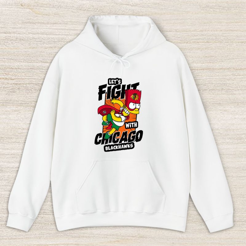 Bart Simpson X Chicago Blackhawks Team X NHL X Hockey Fan Unisex Hoodie TAH1248