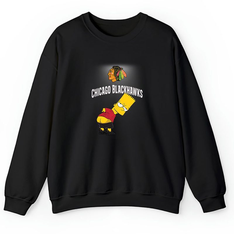 Bart Simpson X Chicago Blackhawks Team X NHL X Hockey Fan Unisex Sweatshirt TAS1247