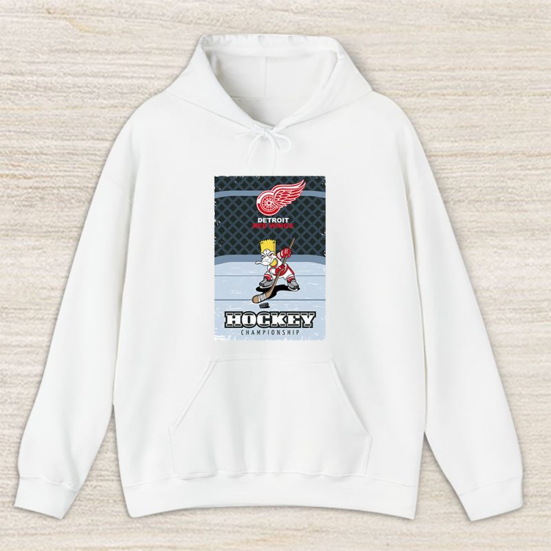 Bart Simpson X Detroit Red Wings Team X NHL X Hockey Fan Unisex Hoodie TAH1249