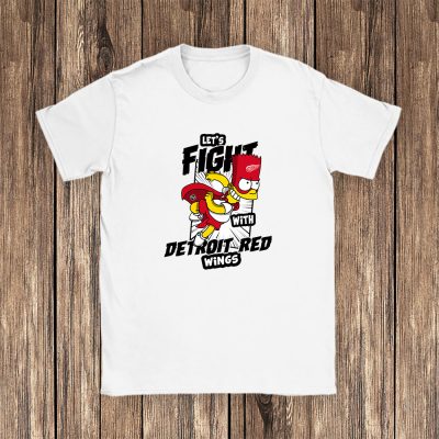 Bart Simpson X Detroit Red Wings Team X NHL X Hockey Fan Unisex T-Shirt TAT1251