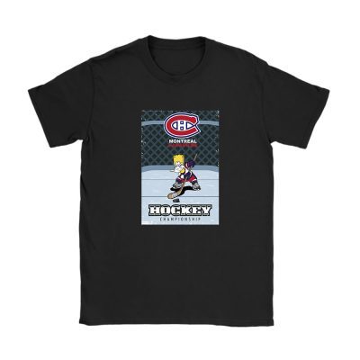 Bart Simpson X Montreal Canadiens Team X NHL X Hockey Fan Unisex T-Shirt TAT1252