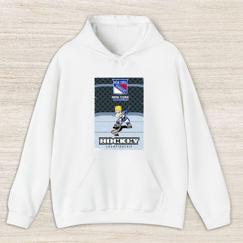 Bart Simpson X New York Rangers Team X NHL X Hockey Fan Unisex Hoodie TAH1255