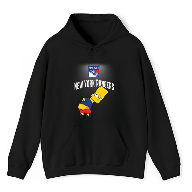 Bart Simpson X New York Rangers Team X NHL X Hockey Fan Unisex Hoodie TAH1256