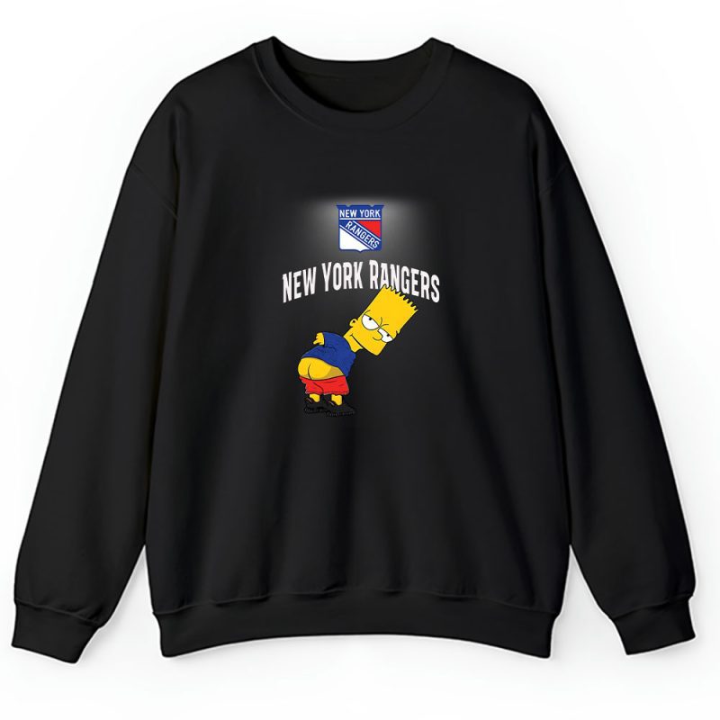 Bart Simpson X New York Rangers Team X NHL X Hockey Fan Unisex Sweatshirt TAS1256