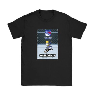 Bart Simpson X New York Rangers Team X NHL X Hockey Fan Unisex T-Shirt TAT1255