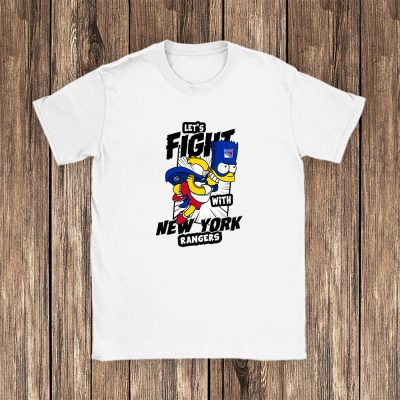 Bart Simpson X New York Rangers Team X NHL X Hockey Fan Unisex T-Shirt TAT1257