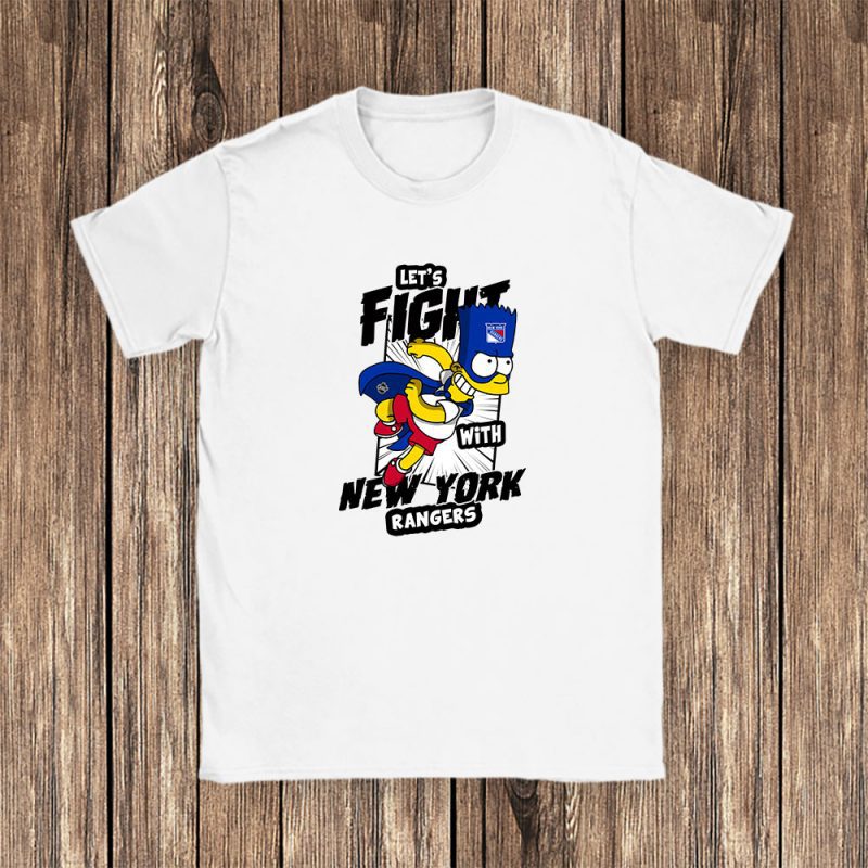 Bart Simpson X New York Rangers Team X NHL X Hockey Fan Unisex T-Shirt TAT1257