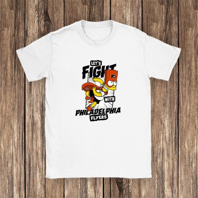 Bart Simpson X Philadelphia Flyers Team X NHL X Hockey Fan Unisex T-Shirt TAT1260
