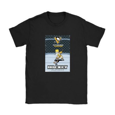 Bart Simpson X Pittsburgh Penguins Team X NHL X Hockey Fan Unisex T-Shirt TAT1261