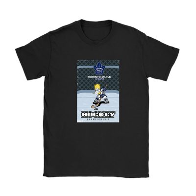 Bart Simpson X Toronto Maple Leafs Team X NHL X Hockey Fan Unisex T-Shirt TAT1264