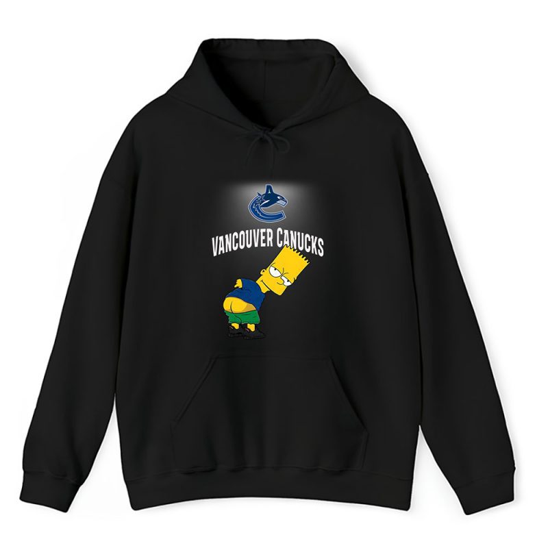 Bart Simpson X Vancouver Canucks Team X NHL X Hockey Fan Unisex Hoodie TAH1268