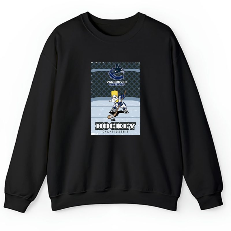 Bart Simpson X Vancouver Canucks Team X NHL X Hockey Fan Unisex Sweatshirt TAS1267