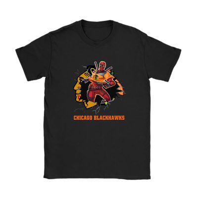 Deadpool NHL Chicago Blackhawks Unisex T-Shirt TAT1181