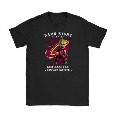 Groot Damn Right NBA Basketball X Cleveland Cavaliers Team Unisex T-Shirt TBT1528