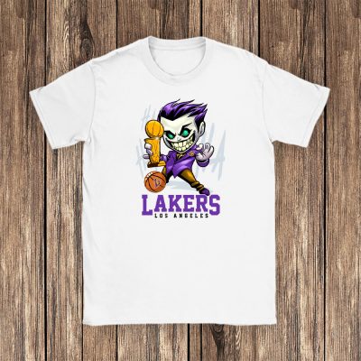 Joker Cartoon With The Champion Cup X Los Angeles Lakers Team Unisex T-Shirt TBT1587