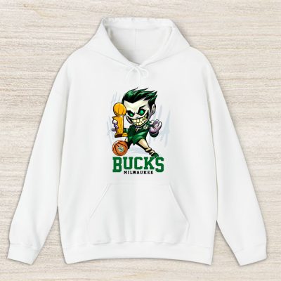 Joker Cartoon With The Champion Cup X Milwaukee Bucks Team Unisex Hoodie TBH1594