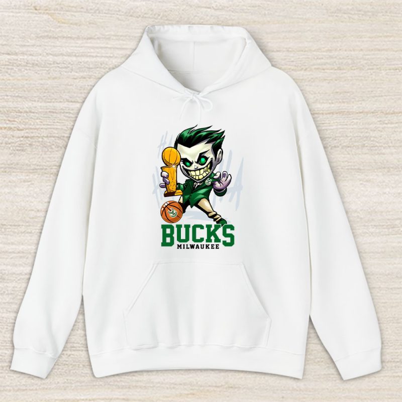 Joker Cartoon With The Champion Cup X Milwaukee Bucks Team Unisex Hoodie TBH1594