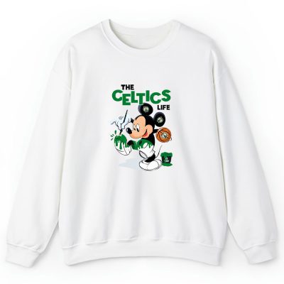 Mickey Mouse Painted Himself The Team Colors X Boston Celtics Team Unisex Sweatshirt TBS1550