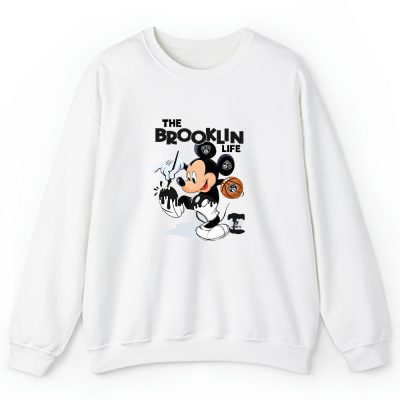 Mickey Mouse Painted Himself The Team Colors X Brooklyn Nets Team Unisex Sweatshirt TBS1556