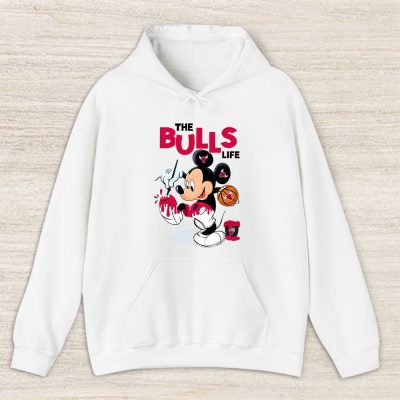 Mickey Mouse Painted Himself The Team Colors X Chicago Bulls Team Unisex Hoodie TBH1549