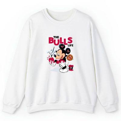 Mickey Mouse Painted Himself The Team Colors X Chicago Bulls Team Unisex Sweatshirt TBS1549