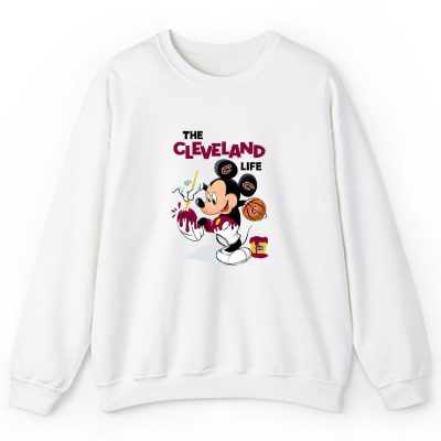 Mickey Mouse Painted Himself The Team Colors X Cleveland Cavaliers Team Unisex Sweatshirt TBS1548