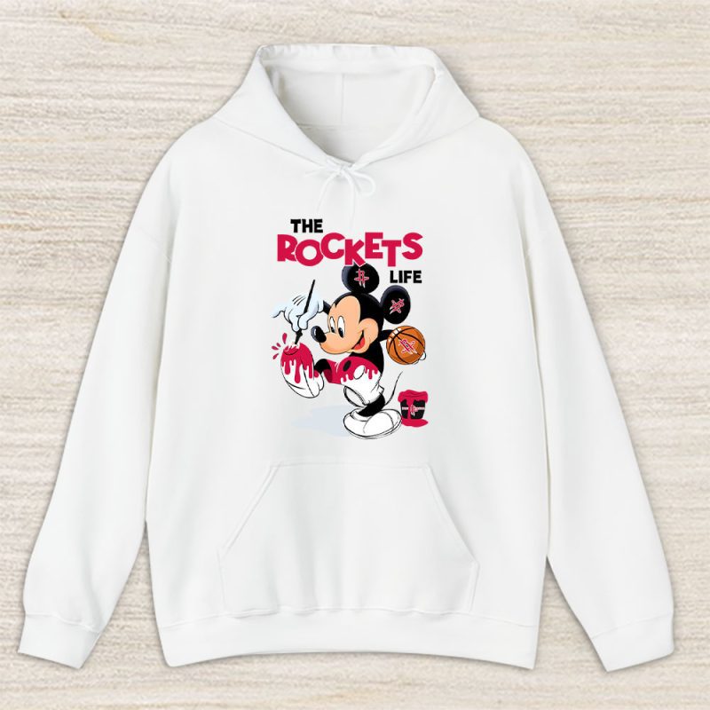 Mickey Mouse Painted Himself The Team Colors X Houston Rockets Team Unisex Hoodie TBH1552