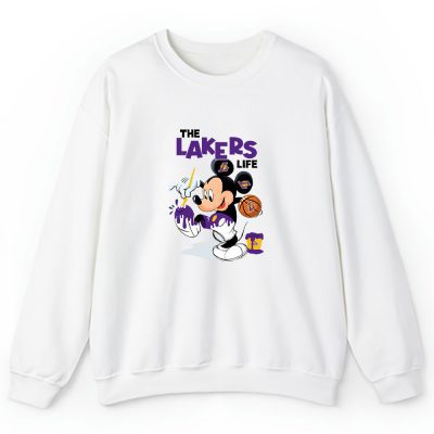Mickey Mouse Painted Himself The Team Colors X Los Angeles Lakers Team Unisex Sweatshirt TBS1547
