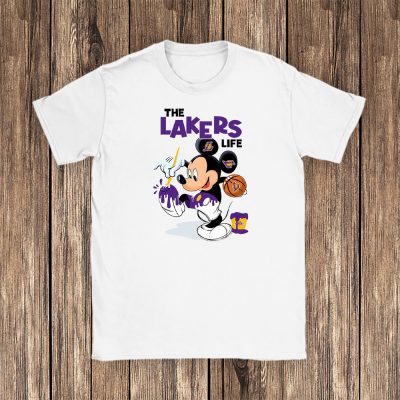 Mickey Mouse Painted Himself The Team Colors X Los Angeles Lakers Team Unisex T-Shirt TBT1547