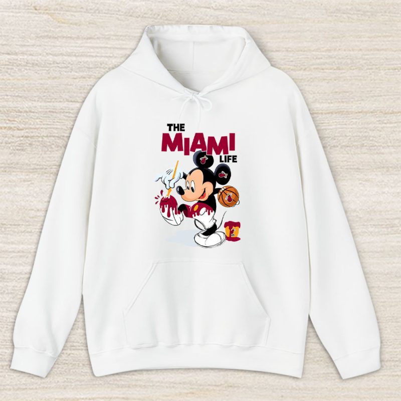 Mickey Mouse Painted Himself The Team Colors X Miami Heat Team Unisex Hoodie TBH1551