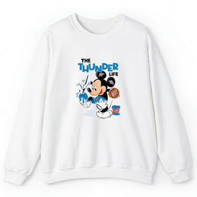 Mickey Mouse Painted Himself The Team Colors X Oklahoma City Thunder Team Unisex Sweatshirt TBS1553