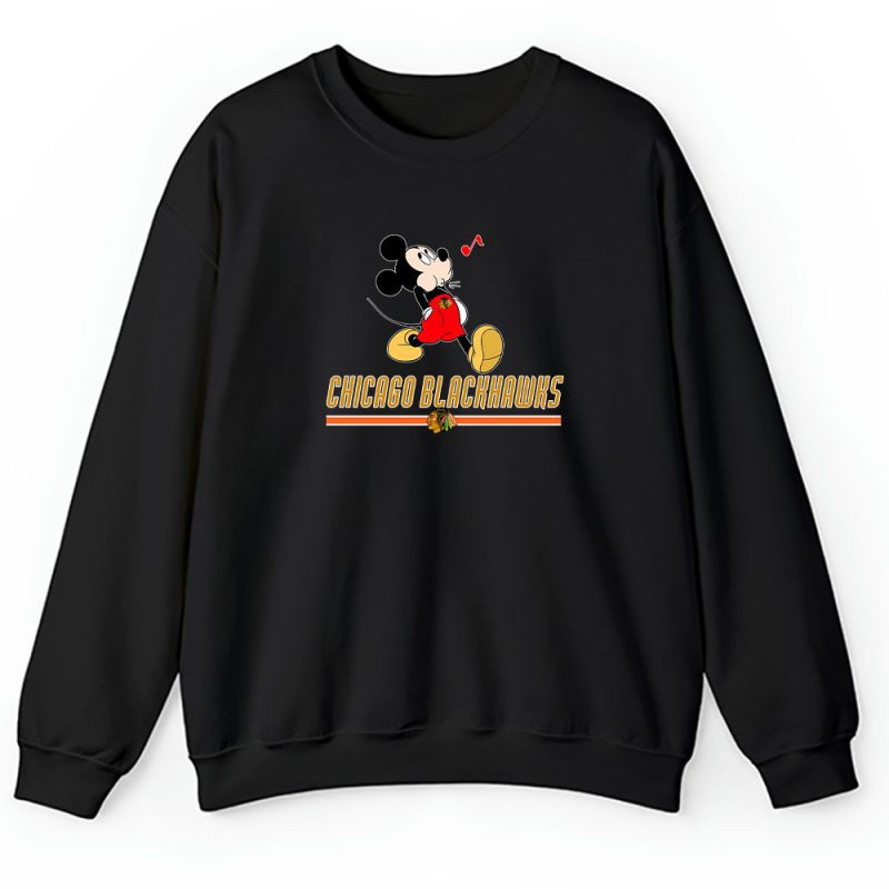 Mickey Mouse X Chicago Blackhawks Team X NHL X Hockey Fan Unisex Sweatshirt TAS1324